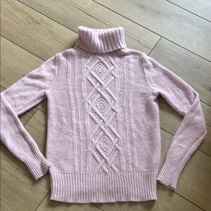 J. Crew classic Cable Knit Turtleneck Sweater Small